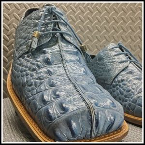 GIORGIO BRUTINI | Leather Dress Tassel Derby Croc